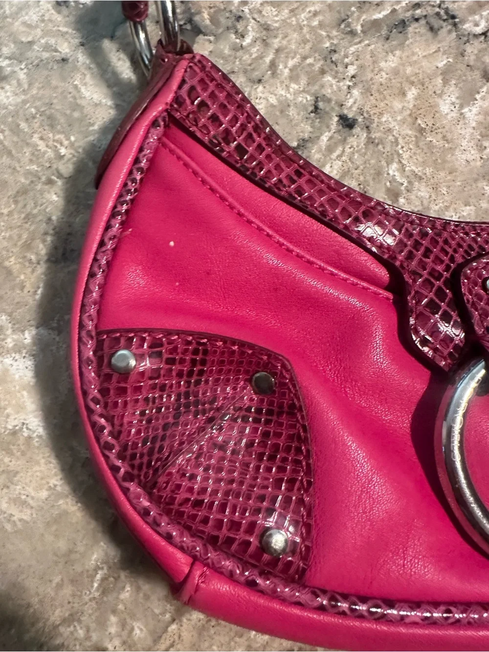 Vintage BCBG girls hot pink shoulder bag